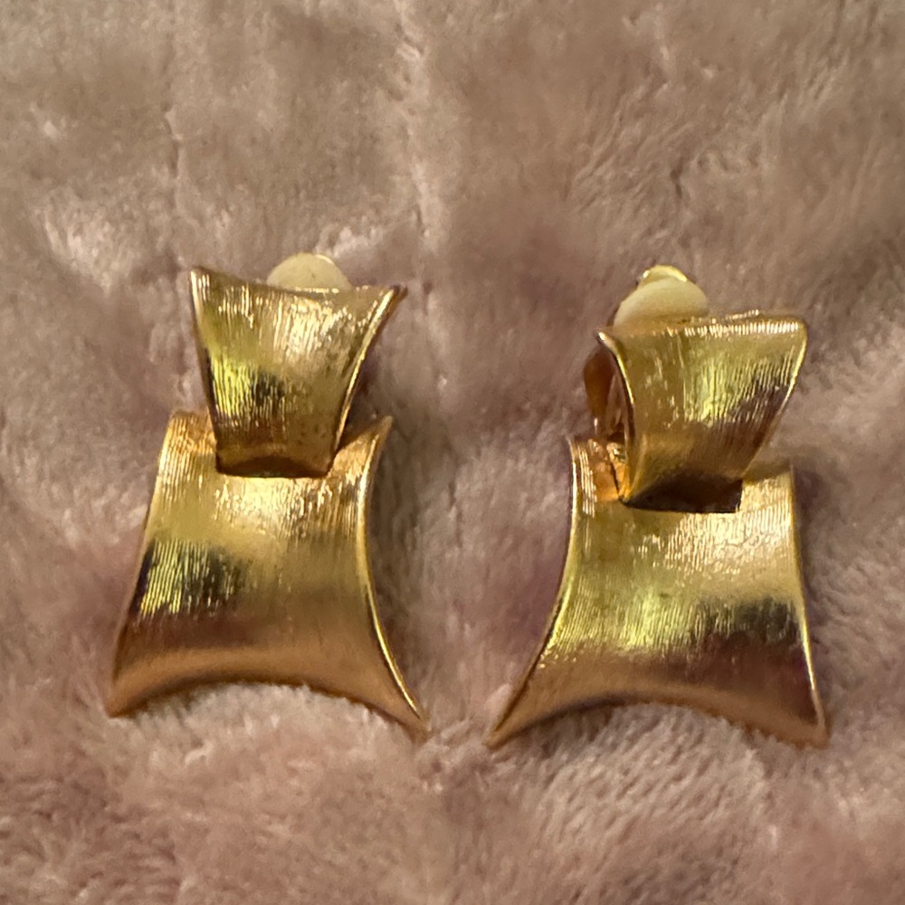 Anne Klein Gold-Tone Sculpted Earrings